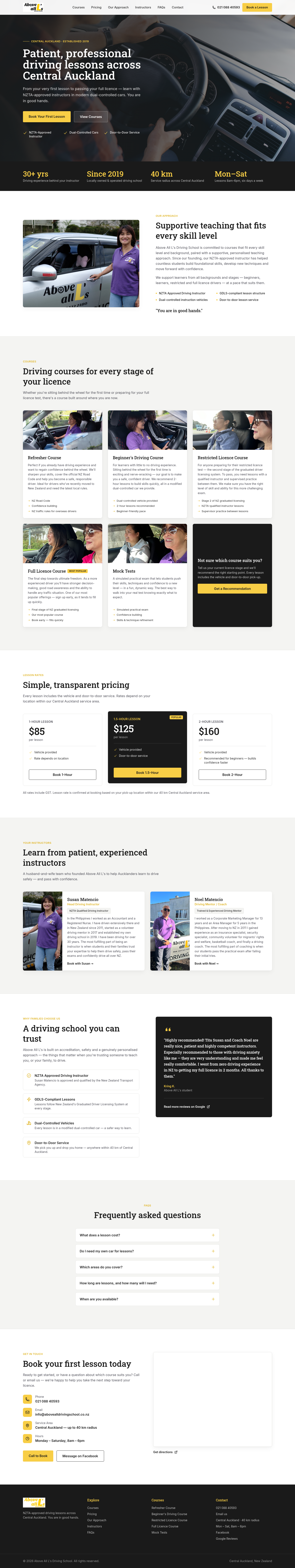 Option A preview — clean, restrained, classic layout