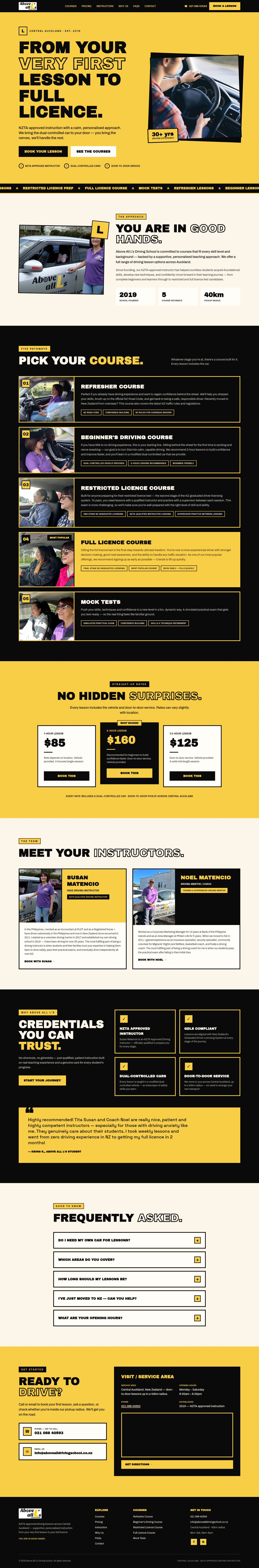 Option C preview — bold yellow-poster design with dramatic typography